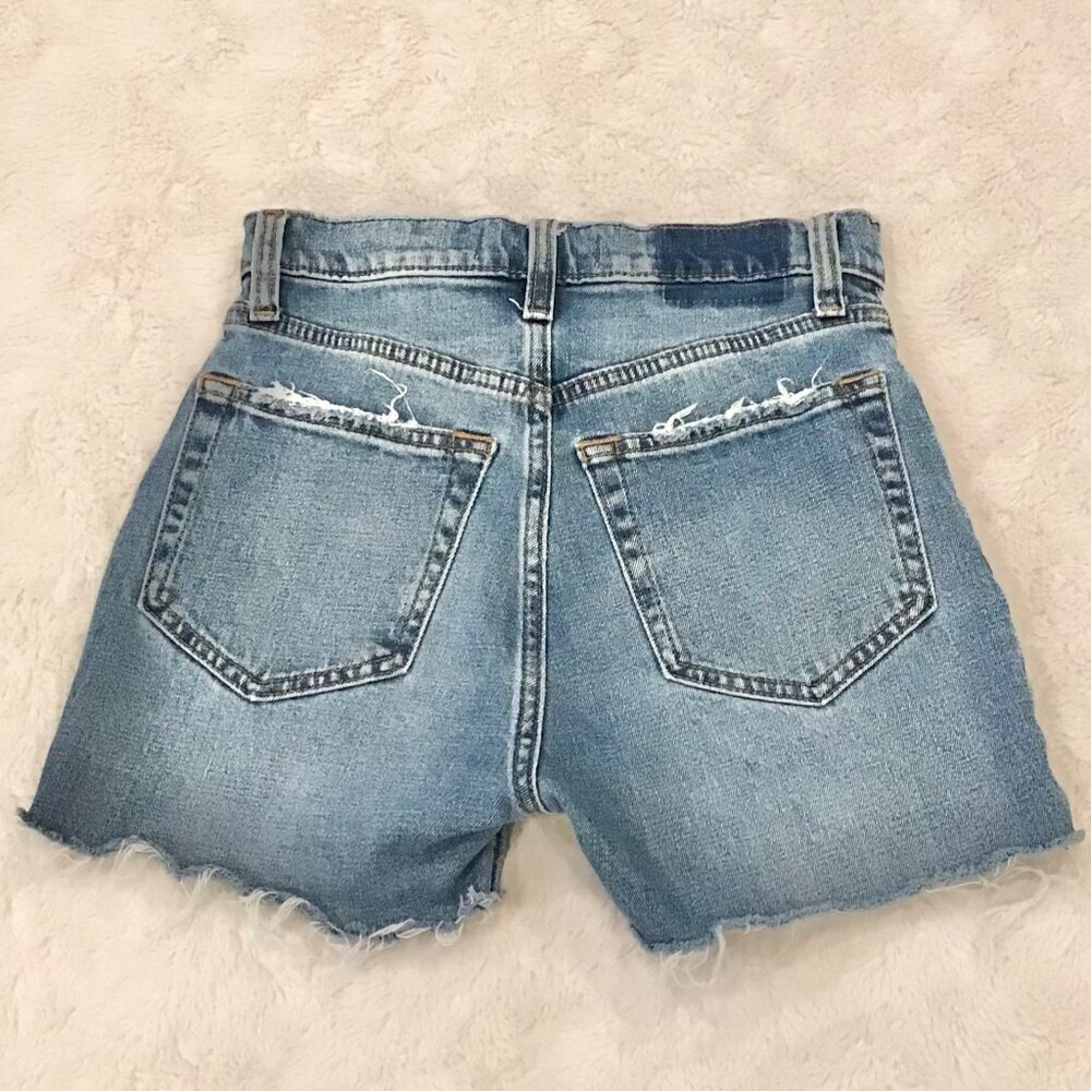 Abercrombie 00 (24) Ultra High Rise Denim Women’s Shorts Homemade Jeans Cutoffs - Picture 2 of 6